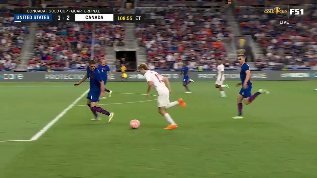Jacob Shaffelburg finds the net to give Canada a 2-1 lead over the USMNT in extra time