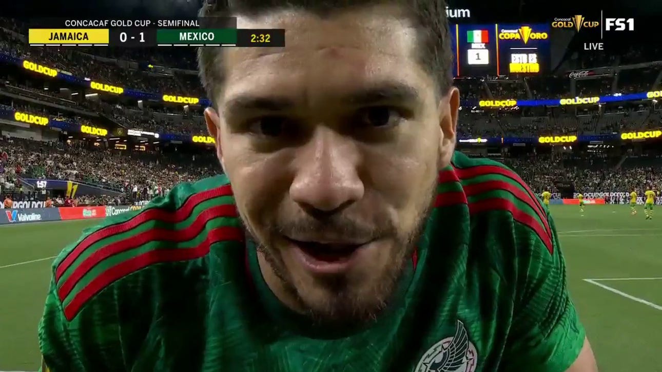 Henry Martín scores in the 2nd minute to give Mexico a 1-0 lead over Jamaica in the Gold Cup semifinal