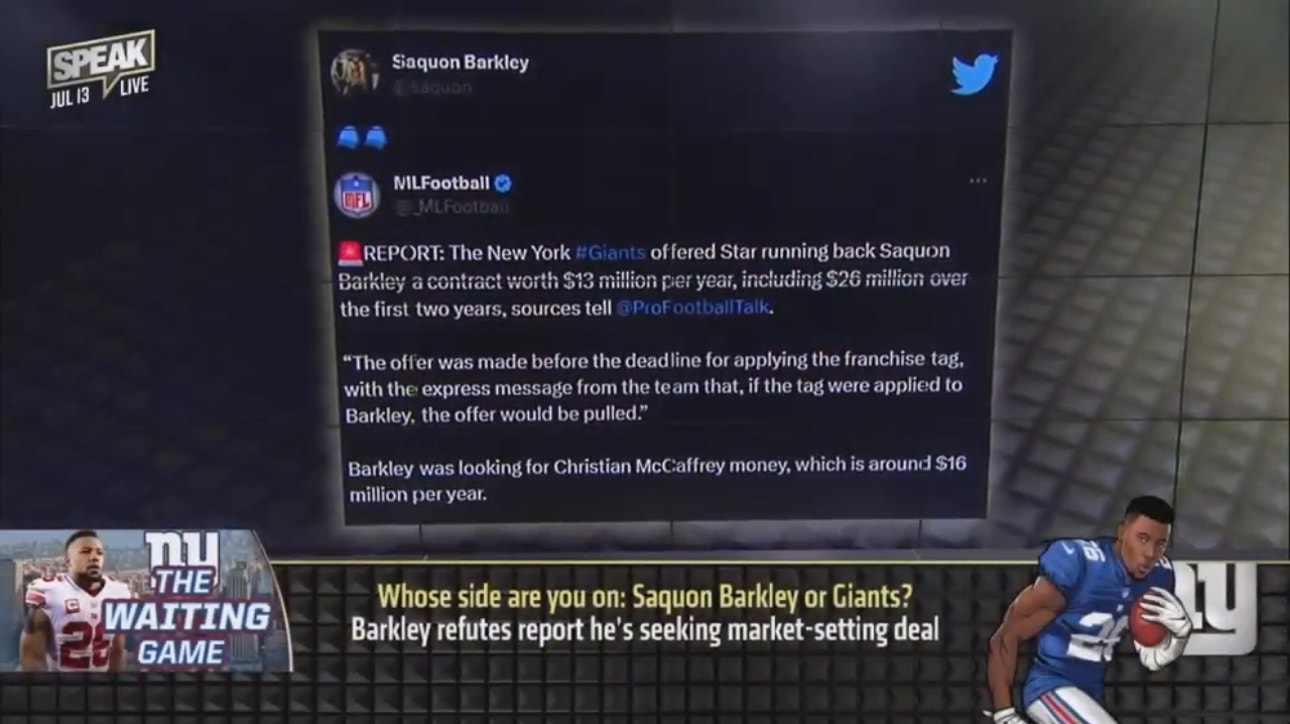 Saquon Barkley refuses to report to Giants, wants ‘market-setting’ deal | NFL | SPEAK