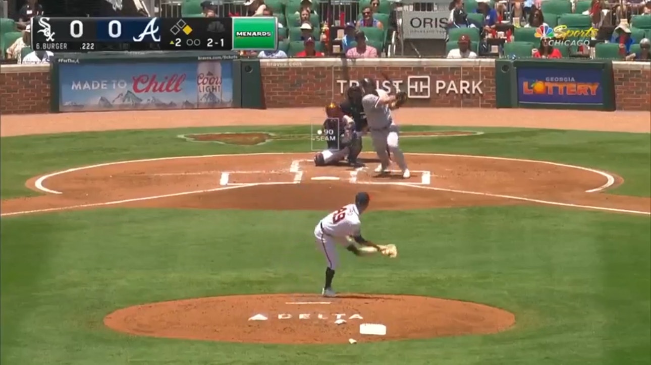White Sox's Jake Burger CRUSHES a massive 461-foot go-ahead two-run homer against the Braves