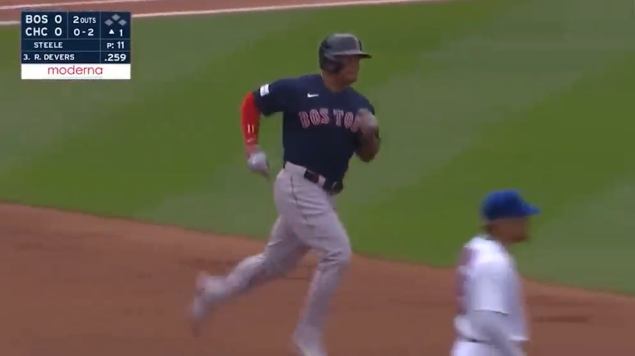 Rafael Devers slaps another home run, giving the Red Sox an early lead vs. the Cubs