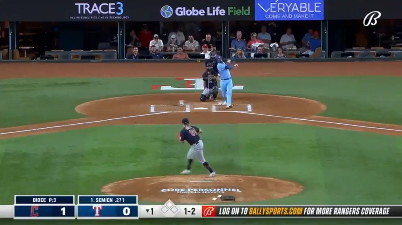 Marcus Semien CRUSHES a leadoff homer as Rangers respond against Guardians