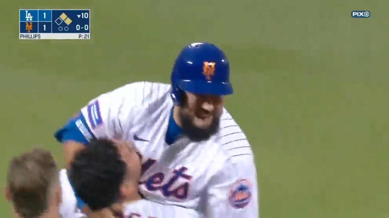 Luis Guillorme hits a walk-off double to give the Mets a 2-1 victory over the Dodgers in the tenth