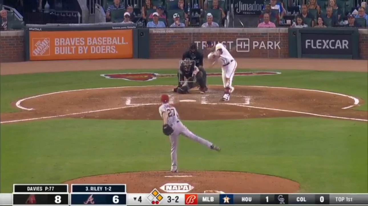 Austin Riley knocks a three-run home run to give the Braves the lead over the Diamondbacks