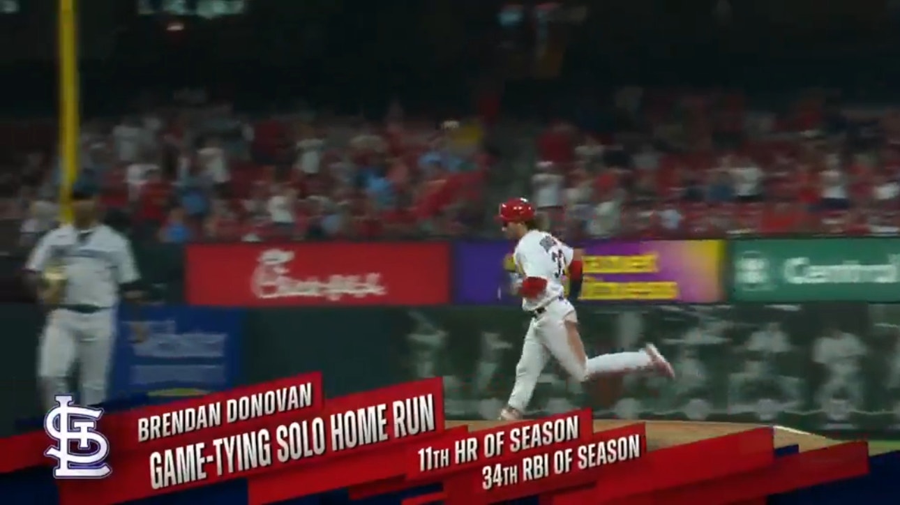 Cardinals' Brendan Donovan RIPS a solo home run to tie the game against the Marlins