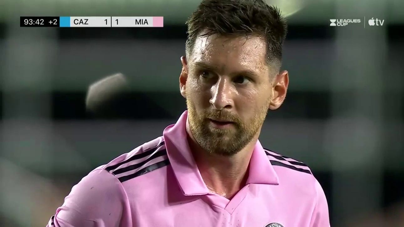 Lionel Messi drills a ridiculous free kick in stoppage time in his inaugural match with Inter Miami CF