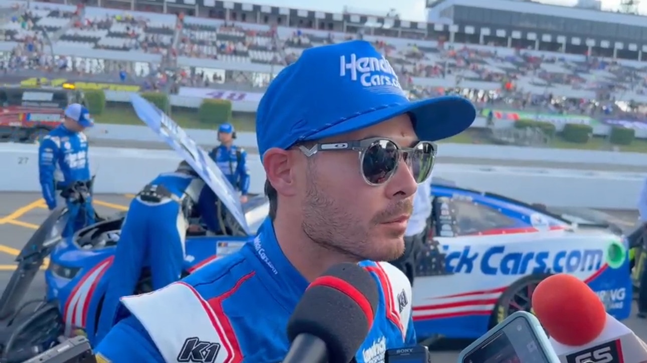 Kyle Larson shares his thoughts on the move Denny Hamlin made to take the lead