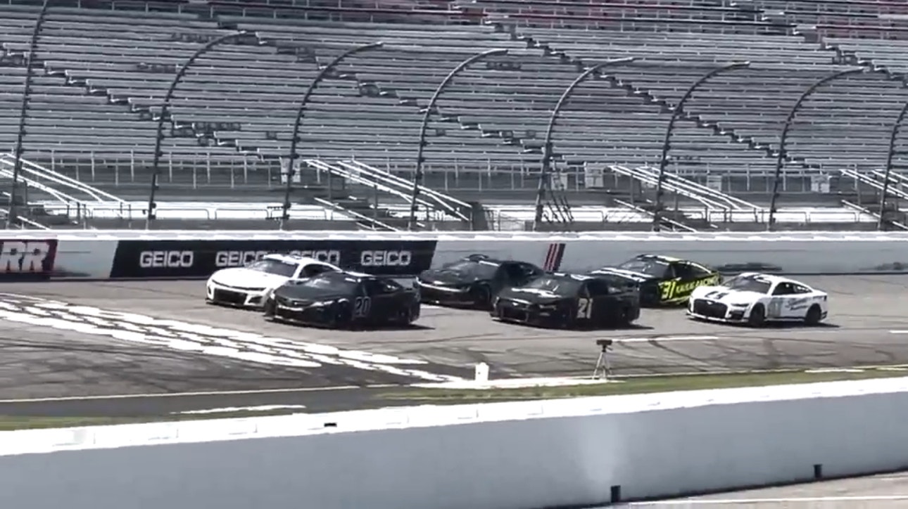 The first few test runs of the short-track race test at Richmond Raceway