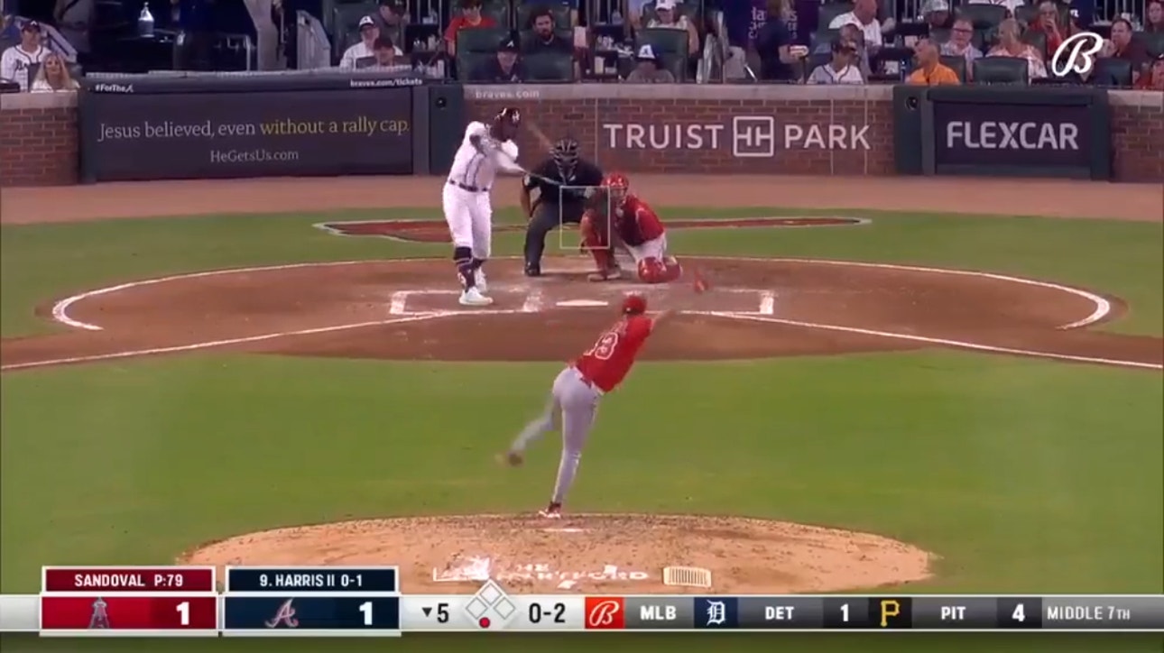 Michael Harris II slams a home run as the Braves take the lead over the Angels