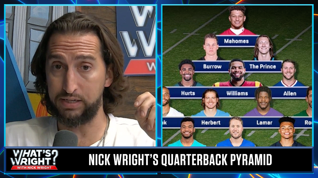 Pat Mahomes, Joe Burrow & Trevor Lawrence top Nick's QB Pyramid | What's Wright?