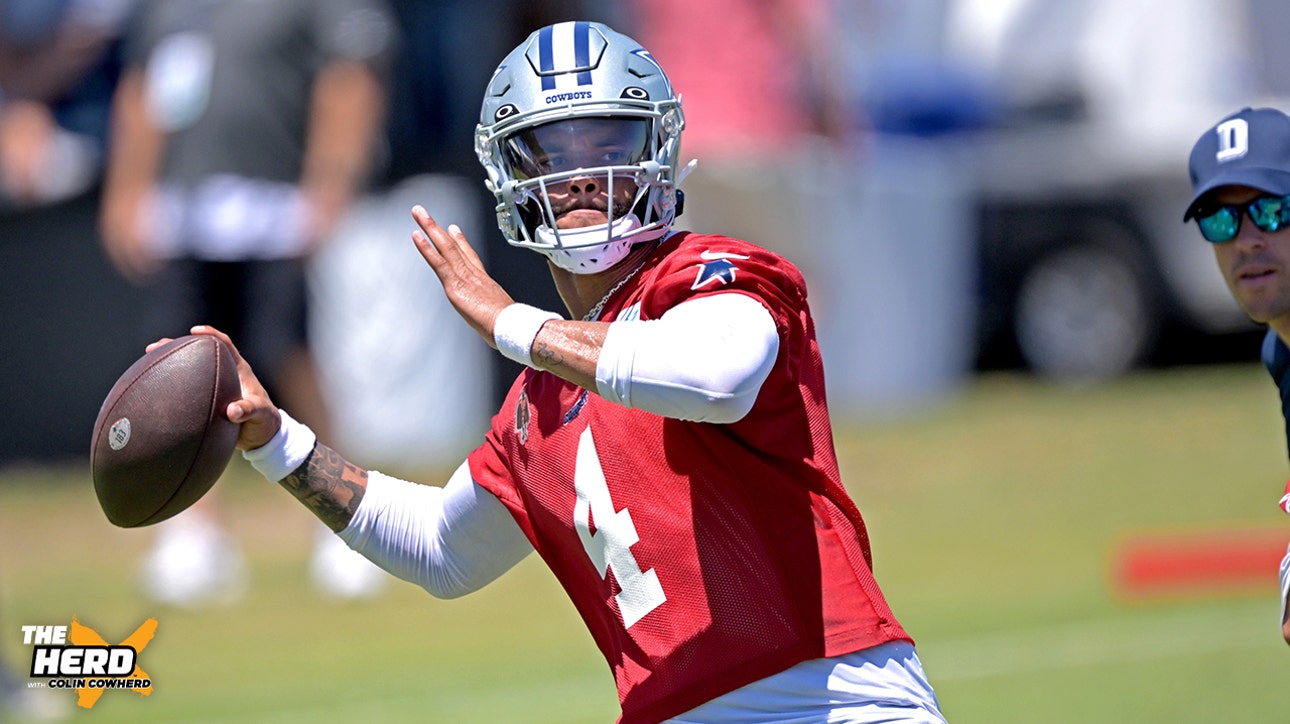 Dak Prescott intercepted 3 times at Cowboys camp, twice by Trevon Diggs | THE HERD
