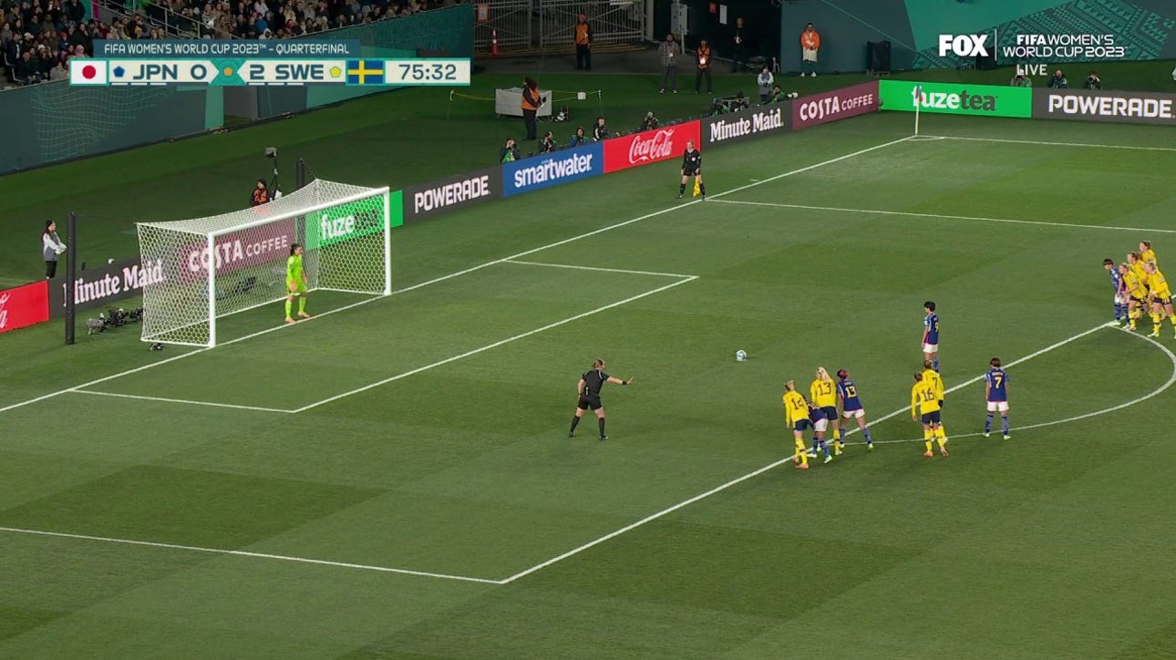 Japan's Riko Ueki misses a penalty kick against Sweden in the 76' | 2023 FIFA Women's World Cup