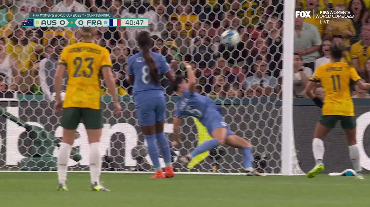 France's Elisa De Almeida saves the day after blocking a shot attempt on goal | 2023 FIFA Women's World Cup