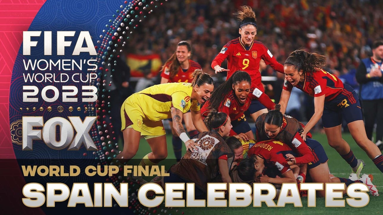 Spain celebrates after defeating England to win the 2023 FIFA Women's World Cup final