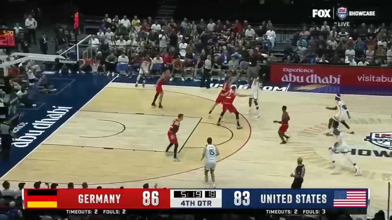 Anthony Edwards leads an 18-0 run in the the fourth to help Team USA to a 99-91 victory over Germany