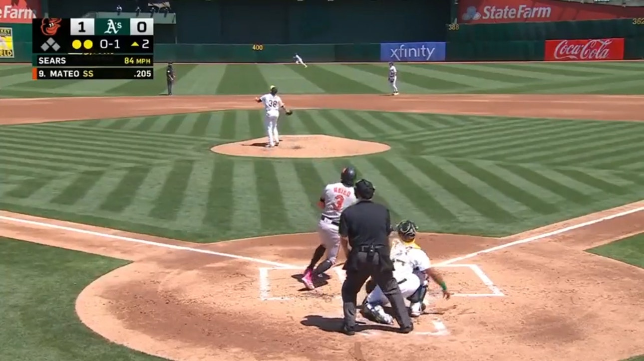 Jorge Mateo hits an inside-the-park home run as the Orioles extend their lead over the Athletics
