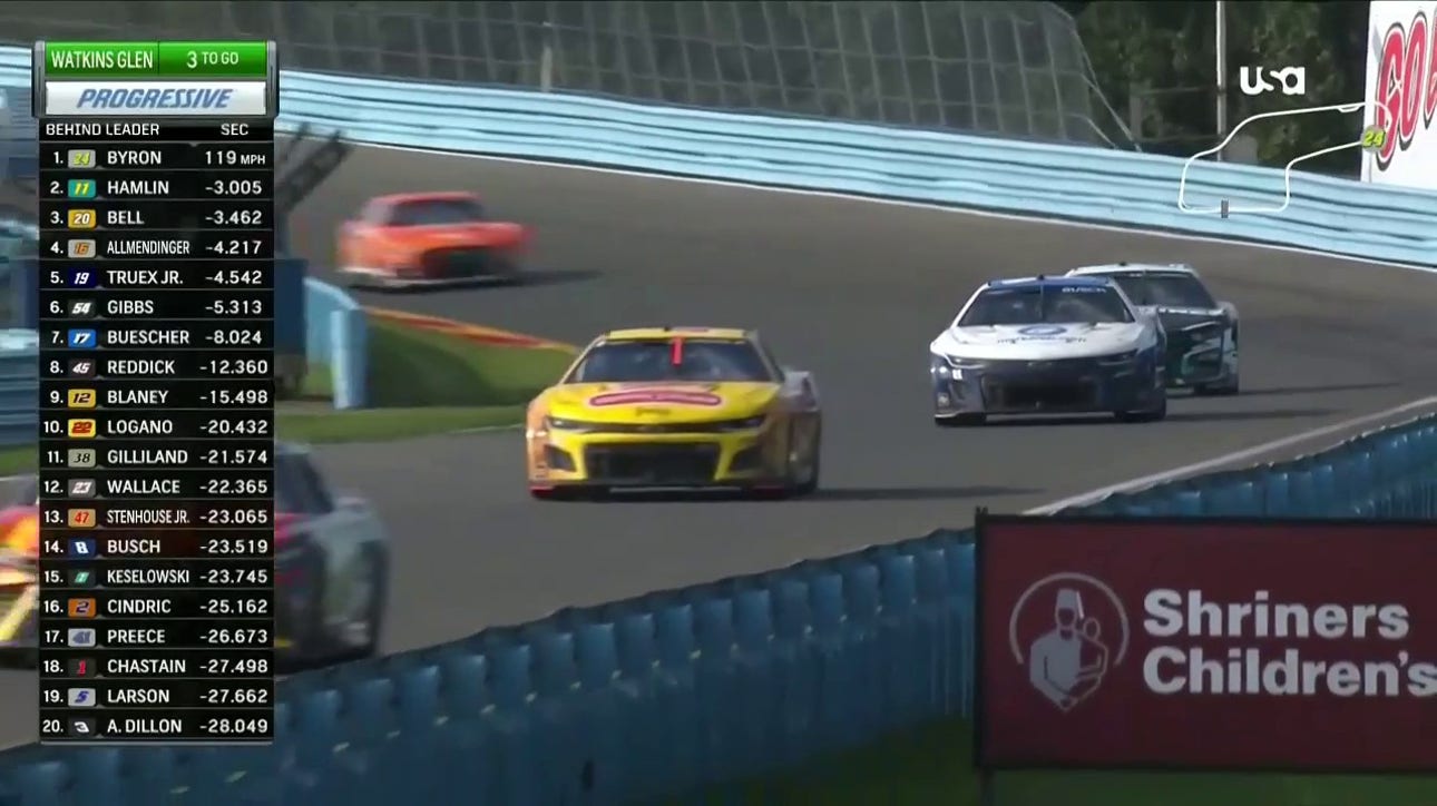 William Byron earns the checkered flag at the Go Bowling at the Glen
