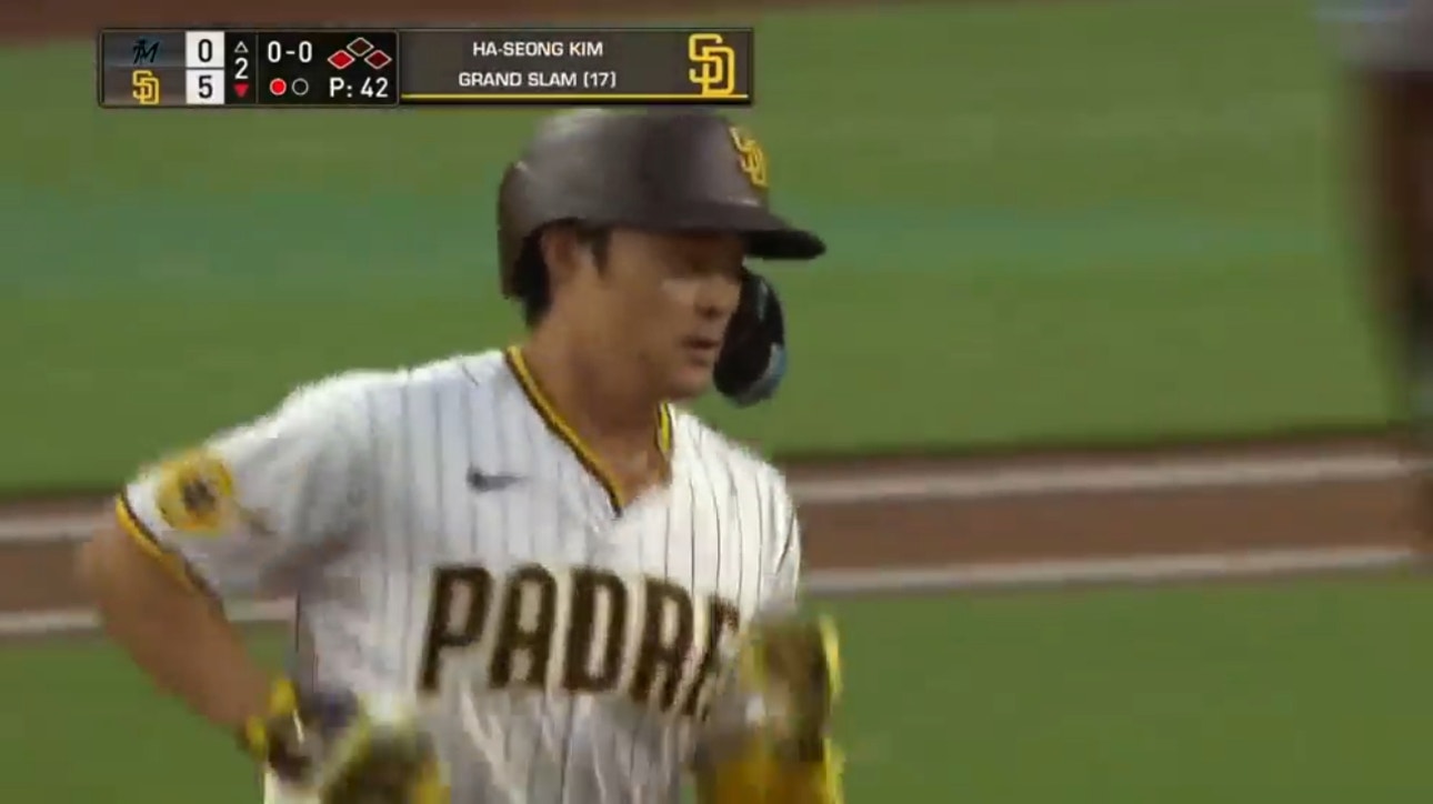 Ha-Seong Kim hits a grand slam, extending the Padres' lead over the Marlins