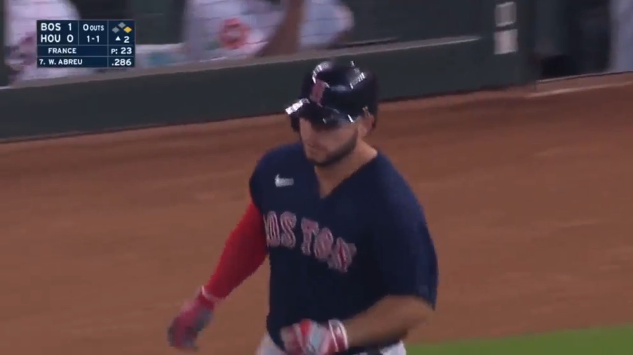 Red Sox's Wilyer Abreu crushes his first big league home run against the Astros
