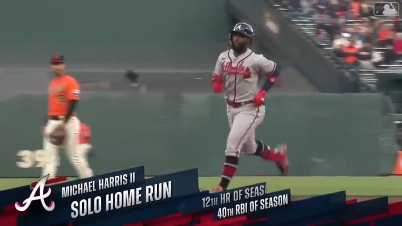 Braves' Michael Harris II CRUSHES a solo home run to give them an early lead vs. the Giants