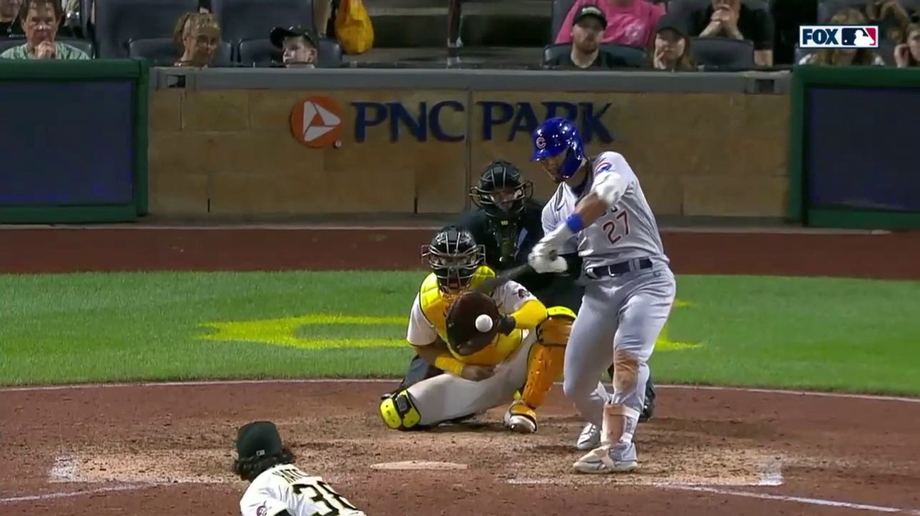 Seiya Suzuki hits a two-run double to extend the Cubs' lead over the Pirates, 10-6
