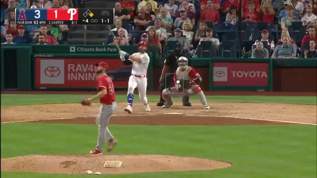 Bryce Harper smashes a two-run home run as the Phillies tie the Angels