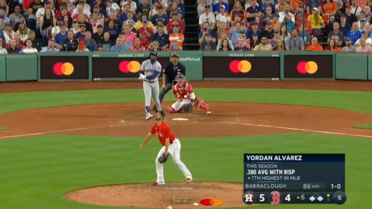 Yordan Álvarez SMASHES a three-run home run to extend the Astros' lead over the Red Sox