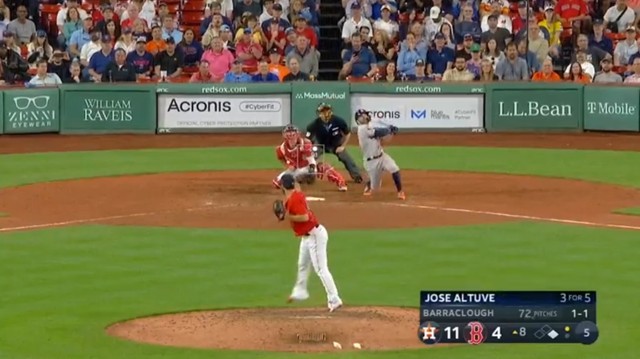 Astros' José Altuve smashes a two-run home run to hit for the CYCLE against the Red Sox