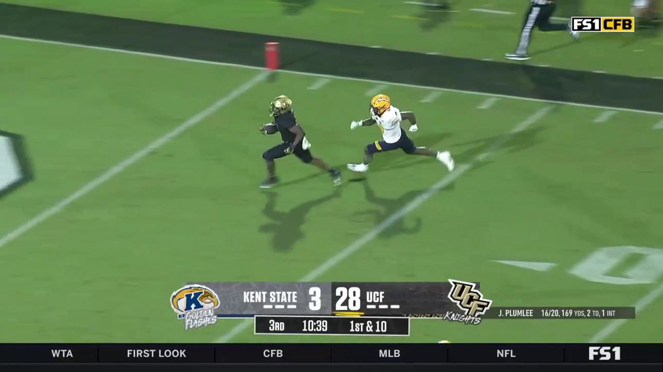 UCF's John Rhys Plumlee finds RJ Harvey for a 50-yard touchdown to extend the lead vs. Kent State