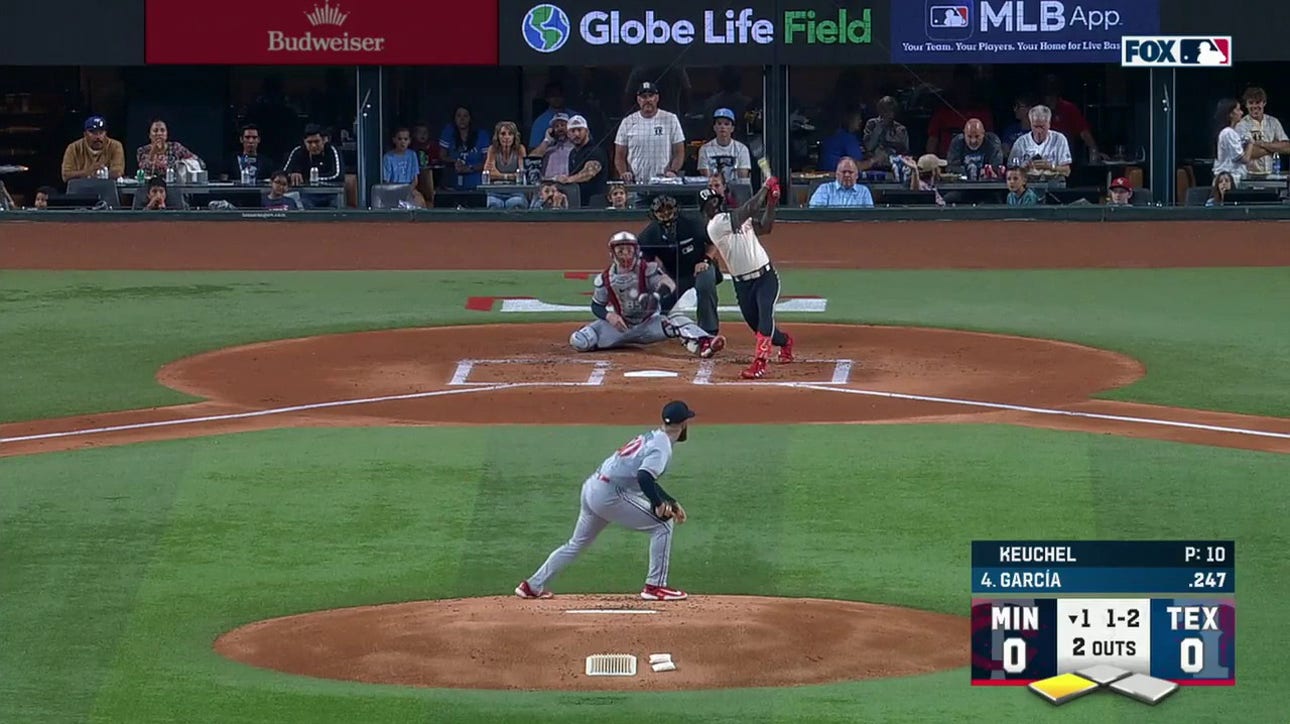 Rangers' Adolis García CRUSHES his 33rd homer of the season to strike first against Twins