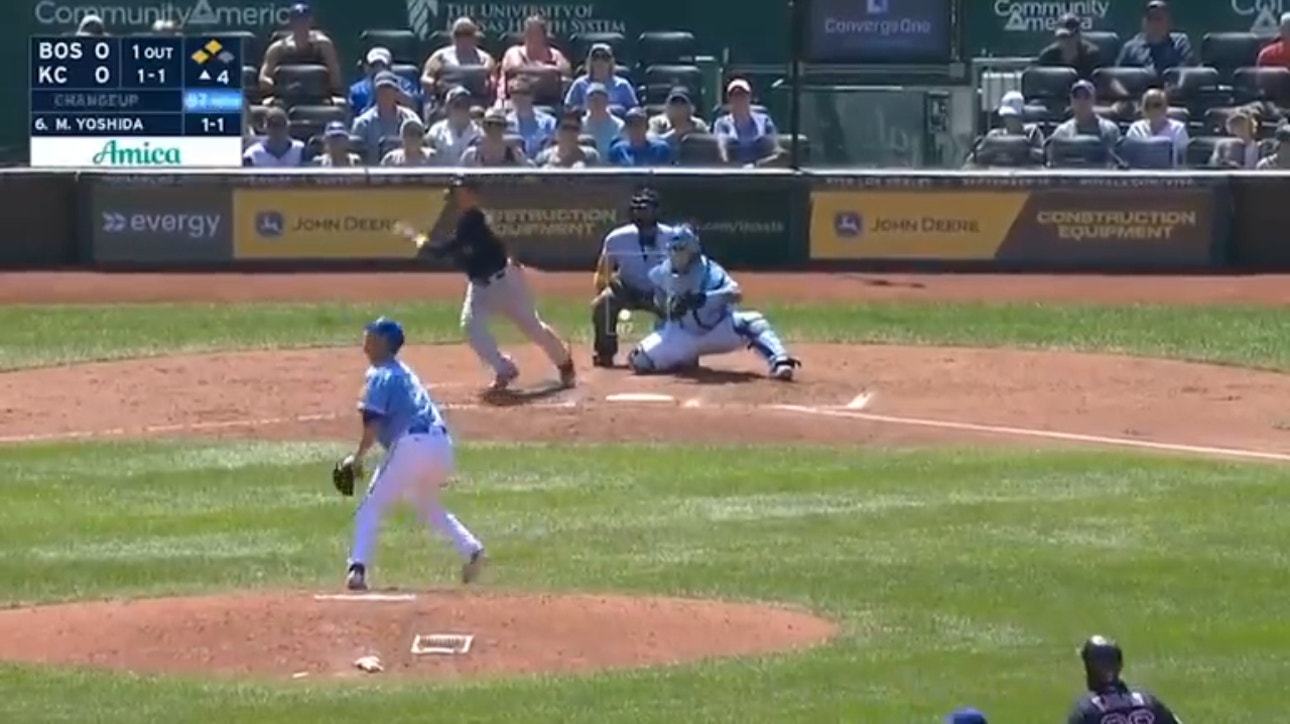 Masataka Yoshida SLAMS a three-run home run to give the Red Sox the lead over the Royals