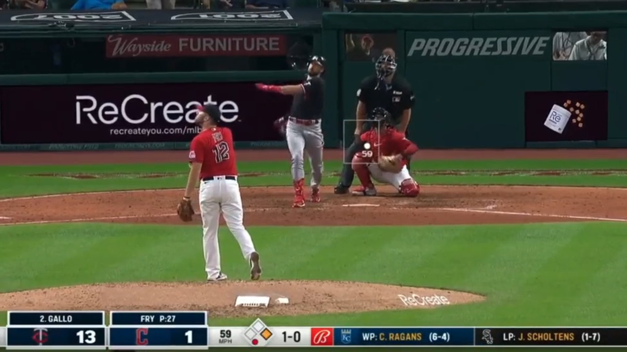 Joey Gallo CLOBBERS a two-run home run to extend the Twins' huge lead over the Guardians
