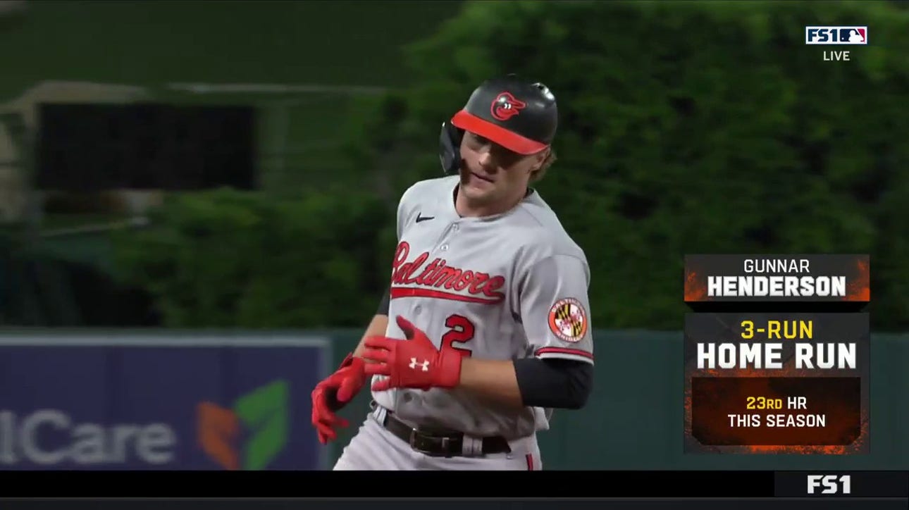 Gunnar Henderson CRANKS a three-run home run to extend the Orioles' lead over the Angels