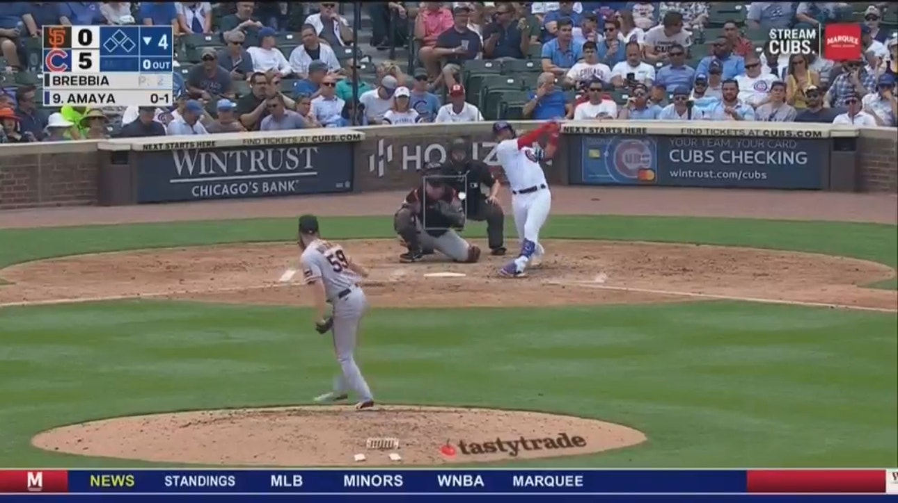 Cubs' Miguel Amaya blasts a solo homer to extend their lead over the Giants