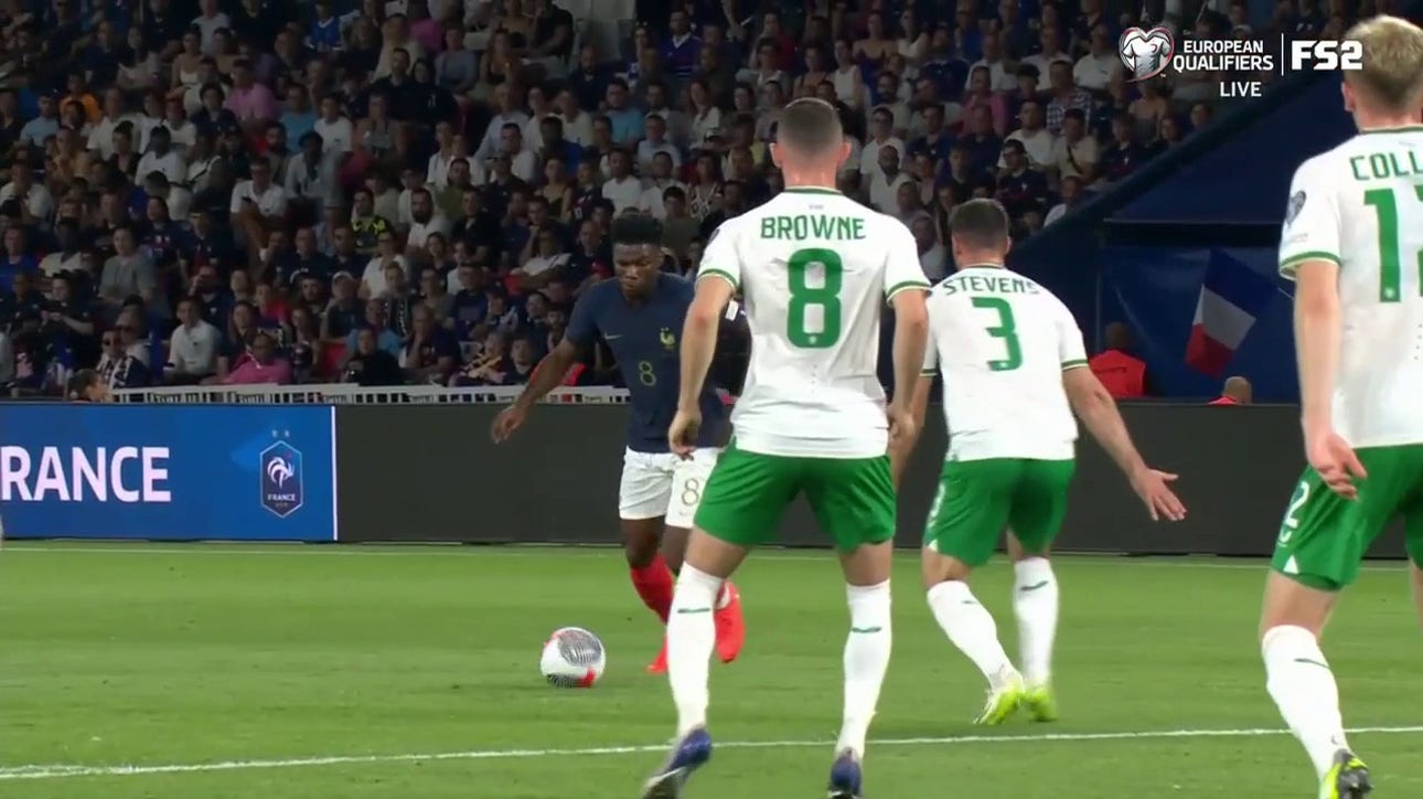 France's Tchouaméni blasts a RIDICULOUS outside-the-box strike against Ireland