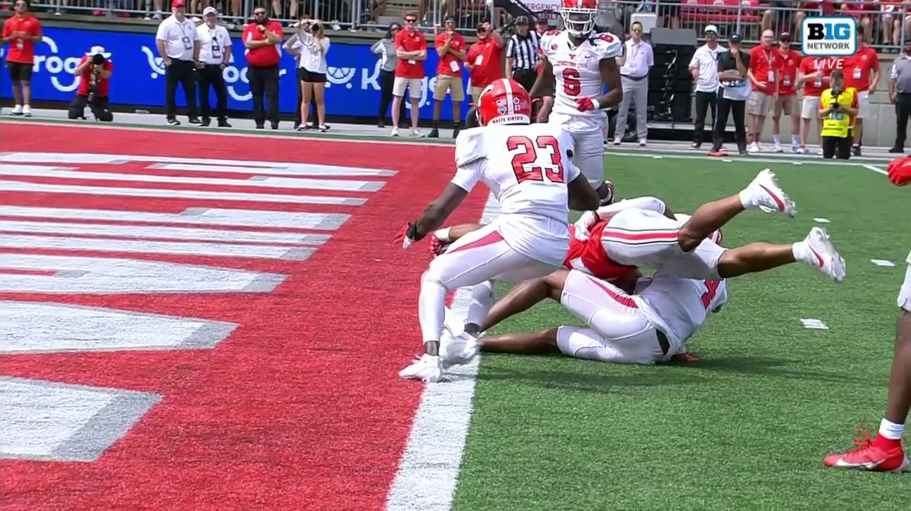 TreVeyon Henderson rushes for a 13-yard touchdown to extend Ohio State's lead over Youngstown