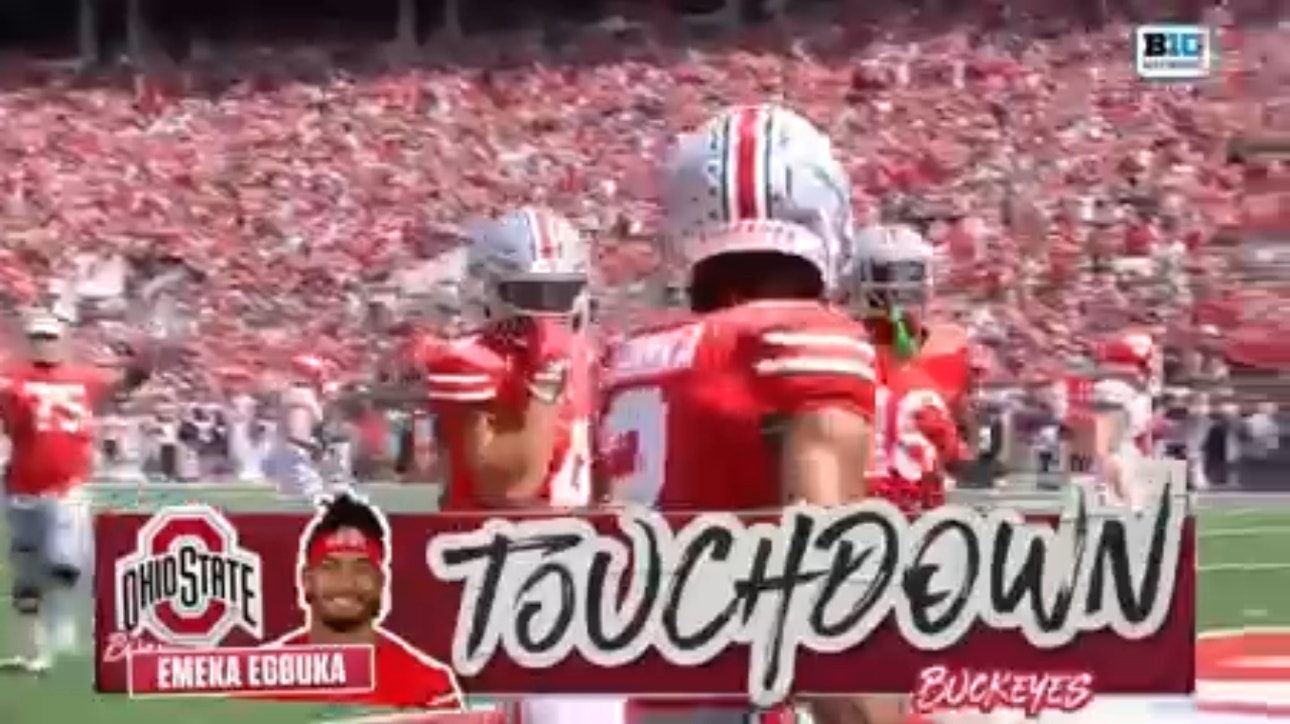 Kyle McCord finds Emeka Egbuka for a 28-yard TD extending Ohio State's lead over  Youngstown State