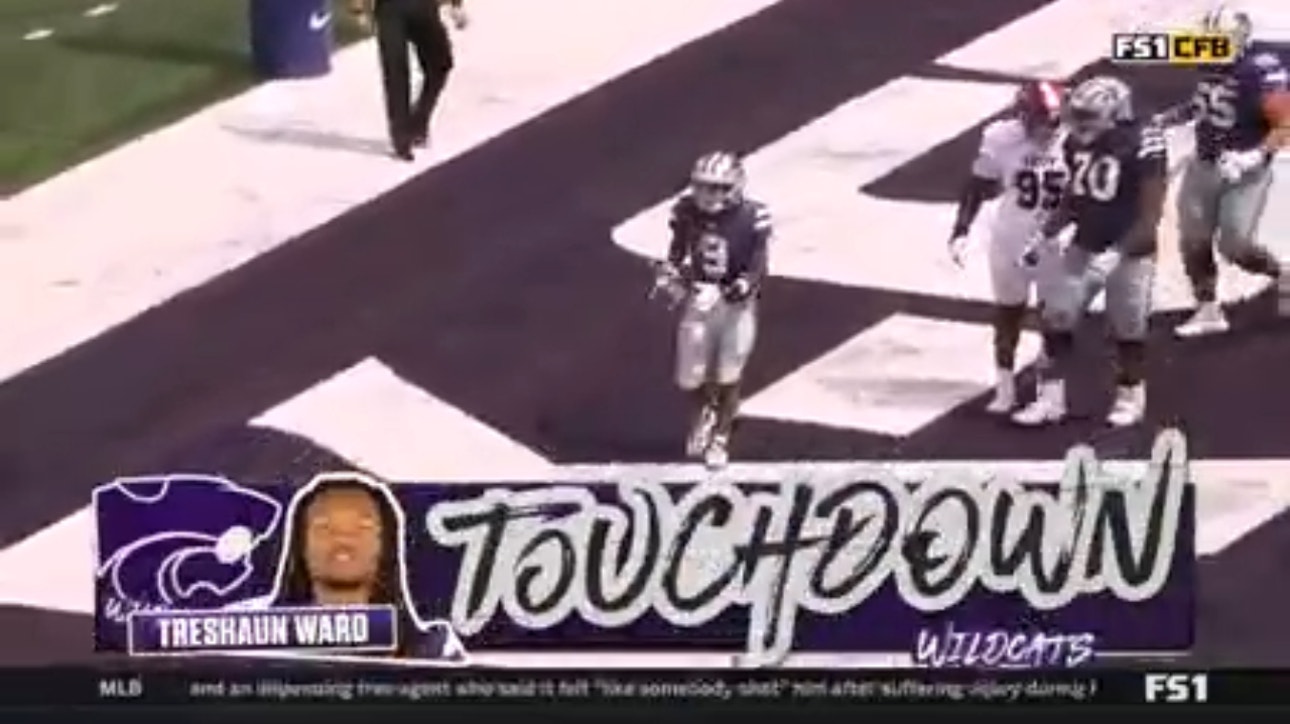 Will Howard finds Treshaun Ward on a shovel pass for a TD to extend Kansas State's lead over Troy