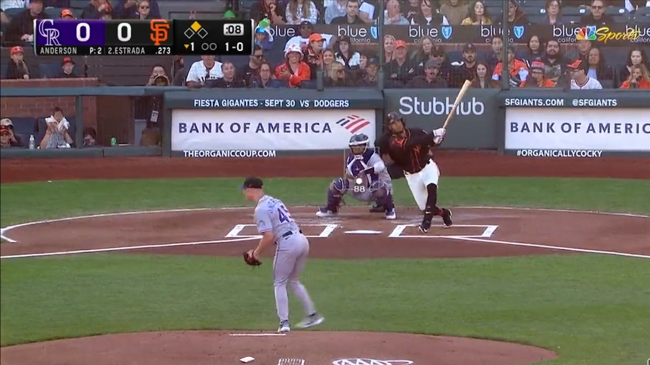 Thairo Estrada launches a two-run home run to give the Giants the early lead against the Rockies