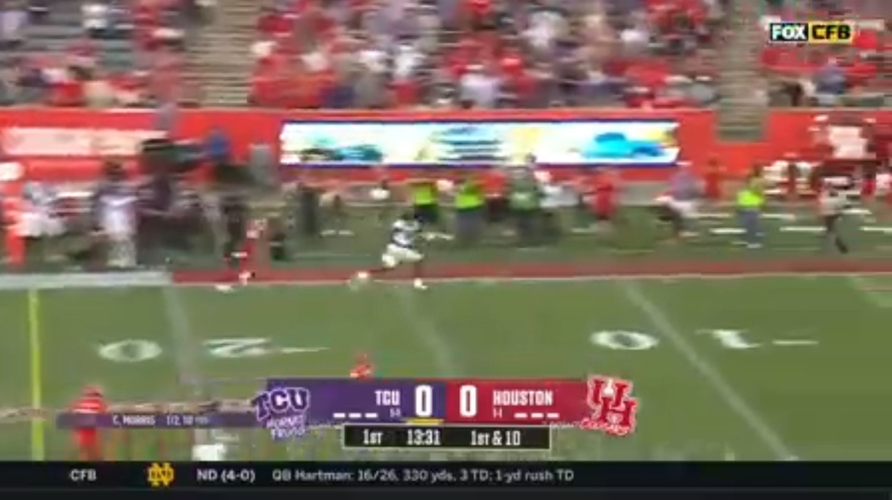 Chandler Morris connects with Warren Thompson for a 33-yard touchdown to give TCU a lead against Houston