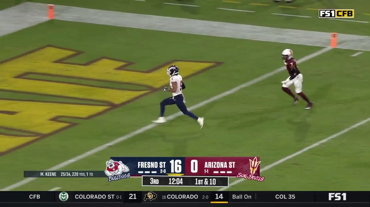 Mikey Keene finds Jaelen Gill for the 42-yard touchdown pass to help Fresno State extend the lead against Arizona State