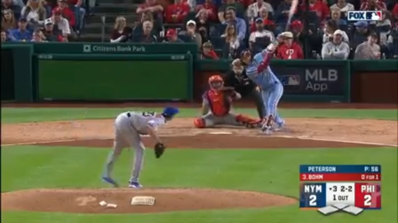 Alec Bohm CRUSHES a solo home run to give Phillies a lead over Mets