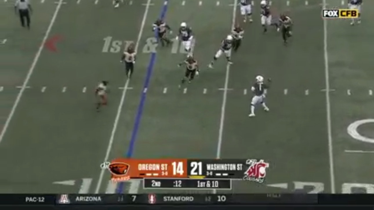 Cameron Ward and Josh Kelly connect for an 11-yard TD to extend Washington State's lead against Oregon State