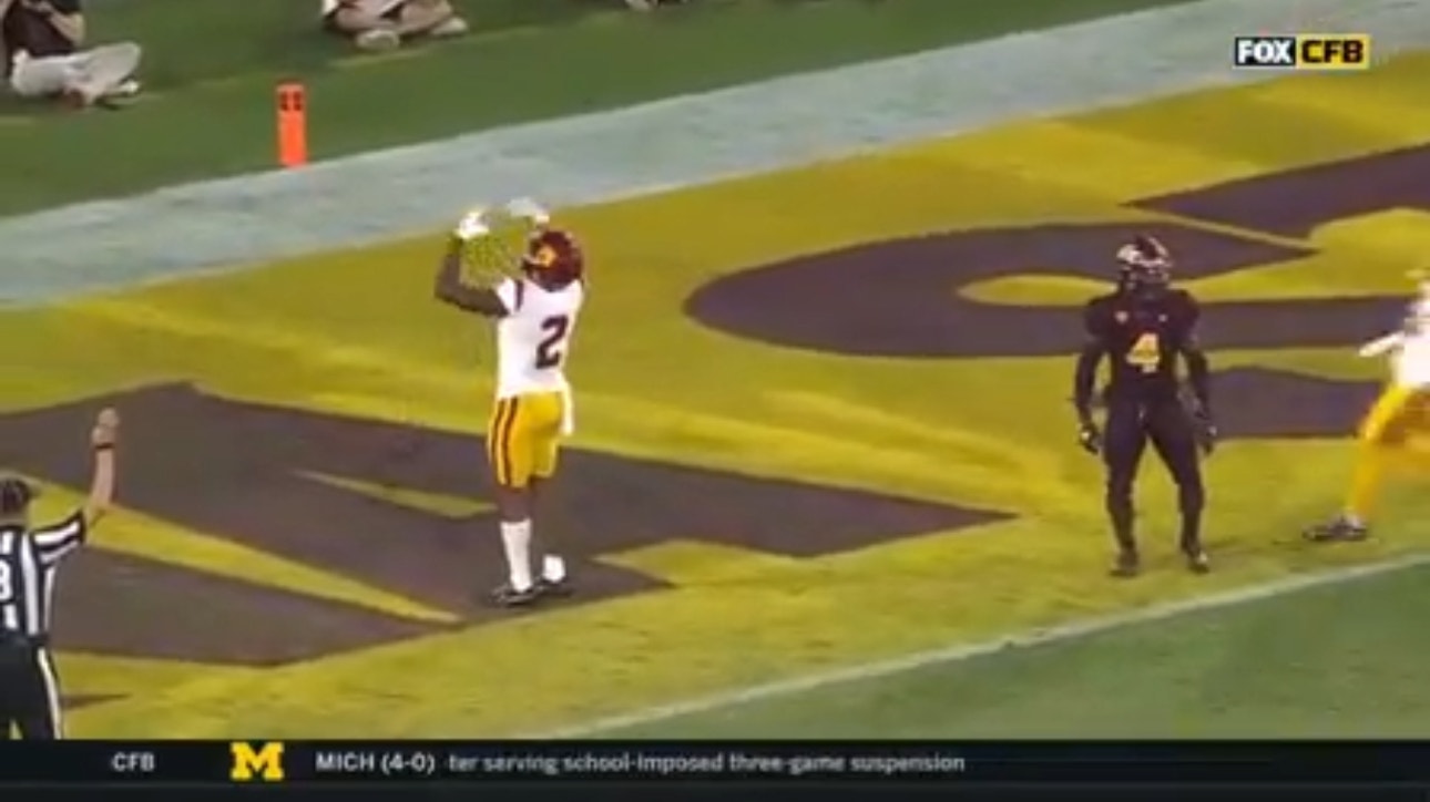 Caleb Williams finds Brenden Rice for a 43-yard TD on 4th down against USC grabs lead over Arizona State