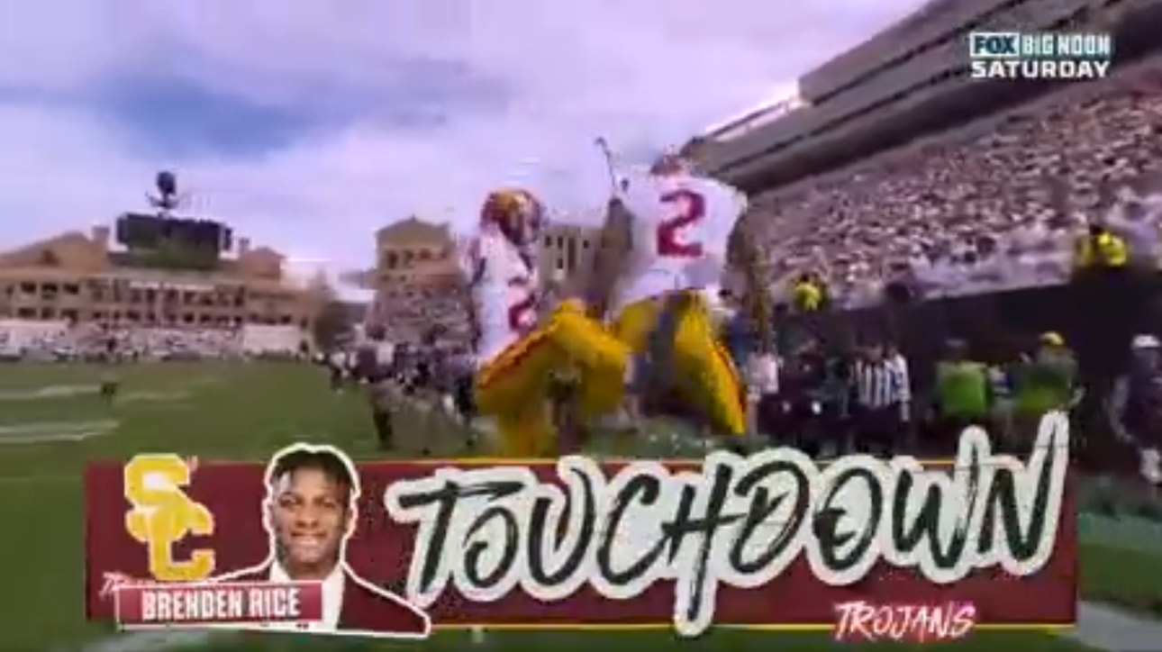 Caleb Williams throws to Brenden Rice for a 26-yard TD to extend USC's lead against Colorado