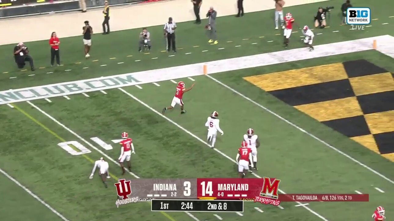 Taulia Tagovailoa races to the endzone for 19-yard TD to extend Maryland's lead against Indiana