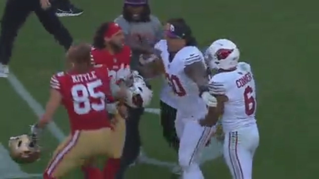 Cardinals' James Conner gets into a scuffle with 49ers' Talanoa Hufanga after the game