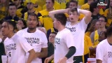 Michigan State's Jaden Akins gets up and throws down an ABSURD poster dunk against Michigan