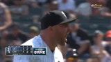 White Sox pitcher Liam Hendriks records a strikeout against the Tigers, his first since beating cancer