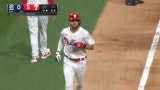 Trea Turner launches the second home run of the game, extending the Phillies' lead over the Tigers